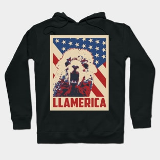 Funny Llama Celebrate 4th Of July Hoodie